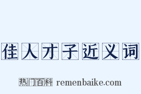 佳人才子近义词是什么意思的图片